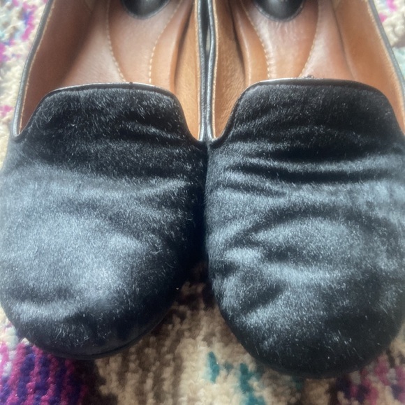 Clarks artisan black leather calf hair flats - Picture 3 of 5
